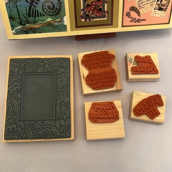 Crafts- Great Rubber Stamping Hardcover Book and 5 Stamps - Picture 12 of 15